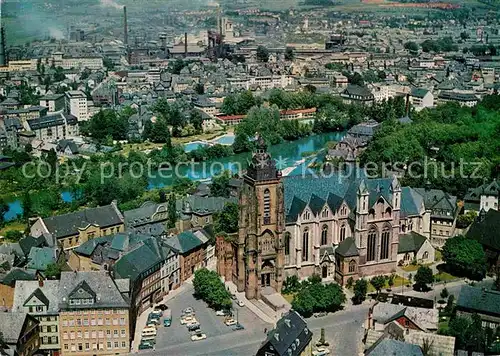 AK / Ansichtskarte Wetzlar Lahn Fliegeraufnahme mit Kirche