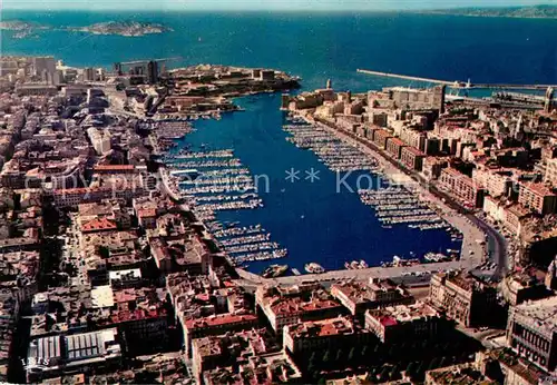 AK / Ansichtskarte Marseille Bouches du Rhone Vue aerienne du Vieux Port
