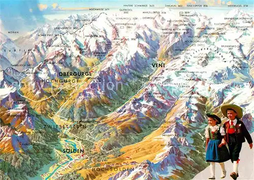 AK / Ansichtskarte oetztal Tirol Panoramakarte Kat. Laengenfeld