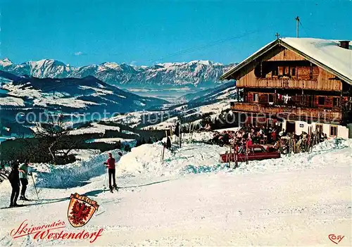 AK / Ansichtskarte Westendorf Tirol Jausenstation Stimmlach am Nachsoellberg Skiparadies Alpenpanorama Kat. Westendorf