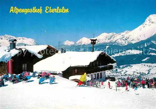 AK / Ansichtskarte Maria Alm Steinernen Meer Alpengasthof Eberlalm Wintersportplatz Alpen Kat. Maria Alm am Steinernen Meer