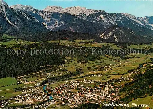 AK / Ansichtskarte Schladming Obersteiermark Panorama Ennstal Dachsteinstrasse Alpen Fliegeraufnahme Kat. Schladming