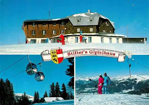 AK / Ansichtskarte Sattendorf Stifters Gipfelhaus Gerlitzen Wintersportplatz Bergbahn Alpenpanorama Kat. Sattendorf Ossiacher See