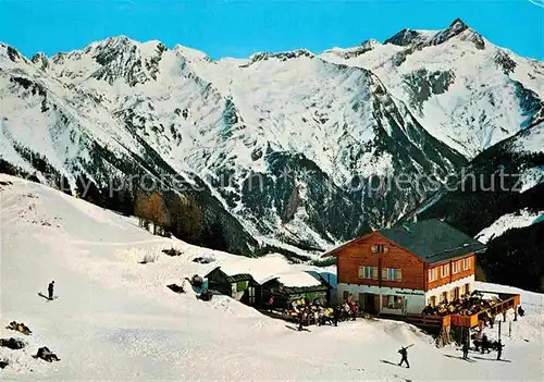 AK / Ansichtskarte Mallnitz Kaernten Haeusler Alm Wintersportplatz Tauernbahn mit Ankogel