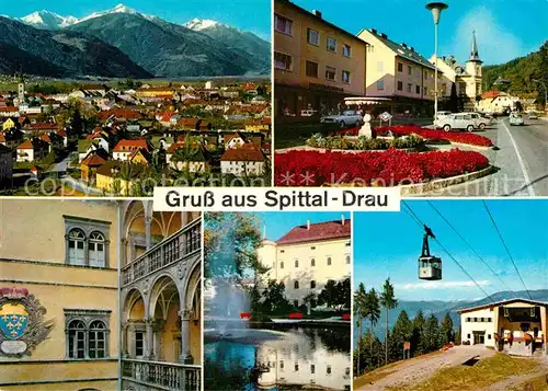 AK / Ansichtskarte Spittal Drau Arkadenhof Schloss Porcia Goldeck Bergbahn  Kat. Spittal an der Drau