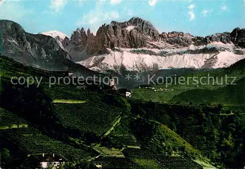 AK / Ansichtskarte Bozen Suedtirol Sankt Justina gegen Rosengarten Kat. Bozen Suedtirol