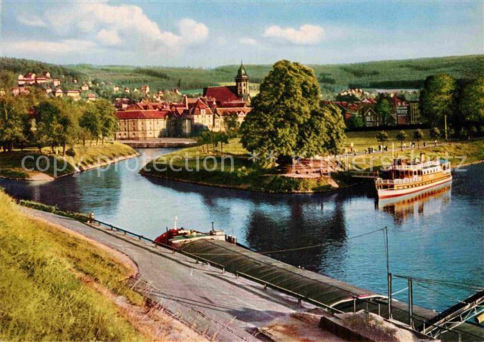 AK / Ansichtskarte Hann._Muenden Zusammenfluss Von Werra Und Fulda Zur ...