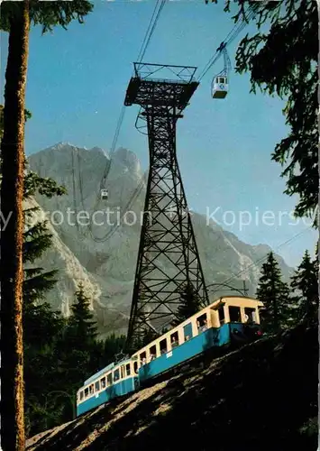 AK / Ansichtskarte Zahnradbahn Seilbahn Bayerische Zugspitzbahn Stuetze II Zugspitzgipfel  Kat. Bergbahn