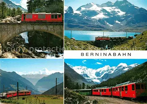 AK / Ansichtskarte Berninabahn Lago Bianco Morteratsch Alp Gruem Berninagruppe  Kat. Eisenbahn