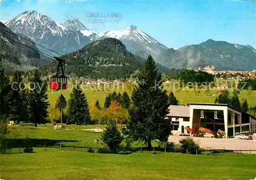 AK / Ansichtskarte Seilbahn Tegelberg Schwangau Fuessen Rossberg Aggenstein Breitenberg  Kat. Bahnen