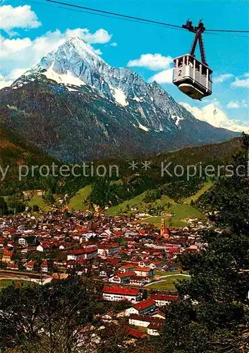 AK / Ansichtskarte Seilbahn Karwendel Mittenwald Wetterstein  Kat. Bahnen