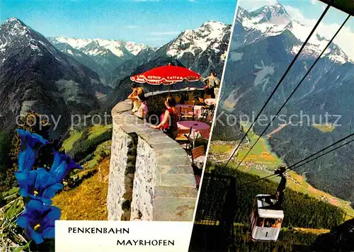 AK / Ansichtskarte Seilbahn Penkenbahn Mayrhofen Cafe Restaurant  Kat. Bahnen