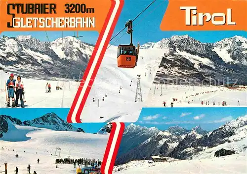 AK / Ansichtskarte Seilbahn Stubaier Gletscherbahn Tirol  Kat. Bahnen