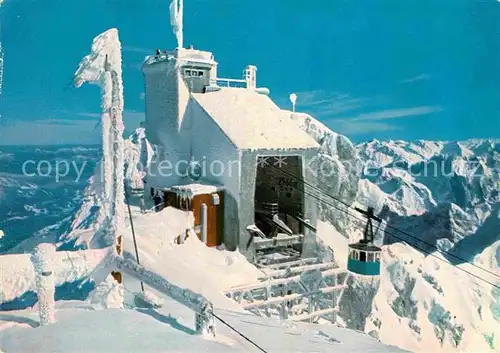 AK / Ansichtskarte Seilbahn Zugspitzgipfel Gipfelstation Karwendelgebirge  Kat. Bahnen