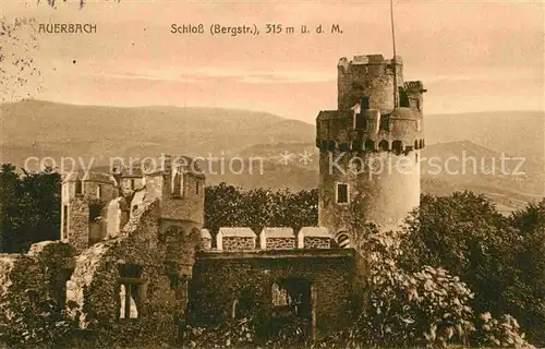 AK / Ansichtskarte Auerbach Bergstrasse Schloss Kat. Bensheim