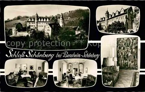 AK / Ansichtskarte Schoenberg Bensheim Schlos Schoenberg Gastraeume Kat. Bensheim