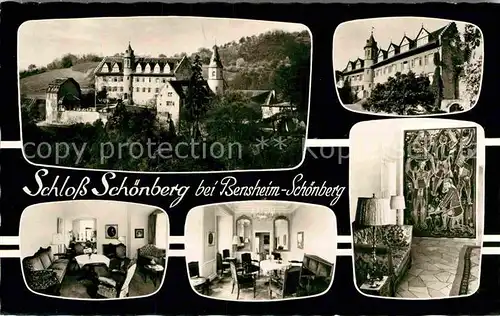 AK / Ansichtskarte Schoenberg Bensheim Schloss Schoenberg Gastraeume Kat. Bensheim