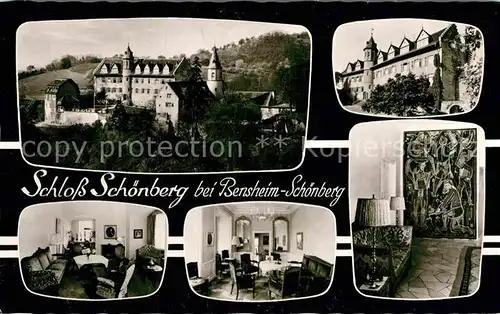 AK / Ansichtskarte Schoenberg Bensheim Schloss Schoenberg Gastraeume Kat. Bensheim