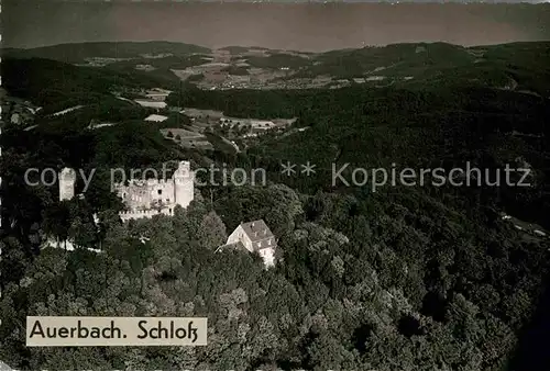 AK / Ansichtskarte Auerbach Bergstrasse Schloss Fliegeraufnahme Kat. Bensheim