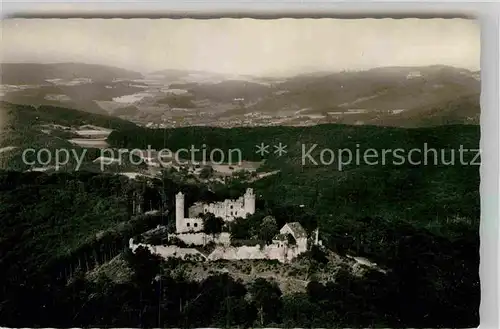 AK / Ansichtskarte Auerbach Bergstrasse Burgrestaurant Auerbacher Schloss Fliegeraufnahme Kat. Bensheim