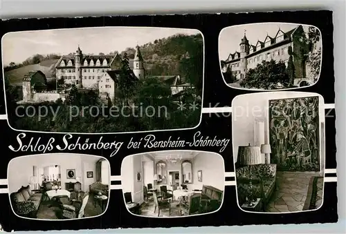 AK / Ansichtskarte Schoenberg Bensheim Schloss Schoenberg Gastraeume Kat. Bensheim
