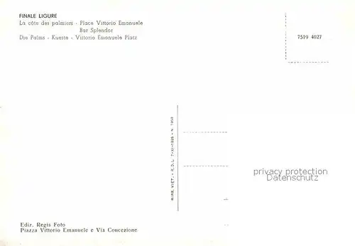 AK / Ansichtskarte Finale Ligure Vittorio Emanuelle Platz