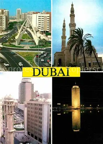 AK / Ansichtskarte Dubai Kreisverkehr Moschee Hotel  Kat. Dubai