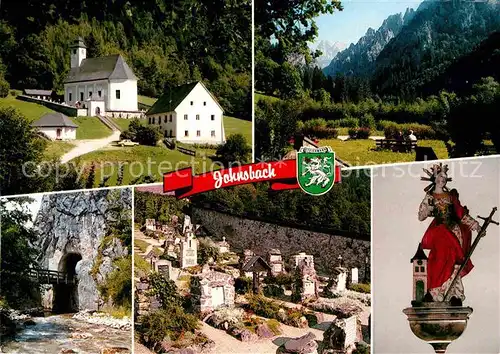 AK / Ansichtskarte Johnsbach Steiermark Pfarrkirche Bergsteigerfriedhof Gesaeuse Kat. Johnsbach