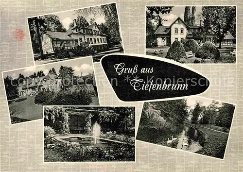 AK / Ansichtskarte Tiefenbrunn Schwanenteich Kurgarten Kurhaus  Kat. Seefeld