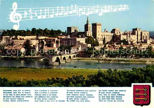 AK / Ansichtskarte Avignon Vaucluse Le Palais des Papes Le Rocher des Doms Le Pont Saint Benezet Kat. Avignon