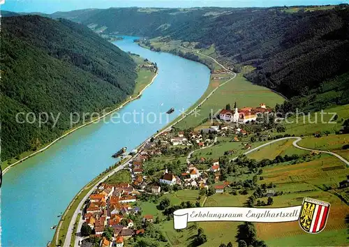 AK / Ansichtskarte Engelhartszell Donau Oberoesterreich Fliegeraufnahme Oberes Donautal Kat. Engelhartszell