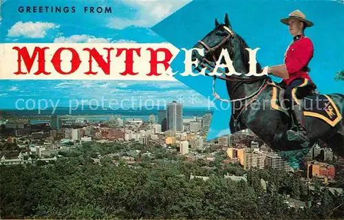 AK / Ansichtskarte Montreal Quebec Panorama The Royal Canadian Mountes Police Kat. Montreal