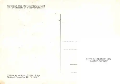 AK / Ansichtskarte Bad Duerrheim Kuranstalt der Bundesbahn Betriebskrankenkasse Fliegeraufnahme Kat. Bad Duerrheim