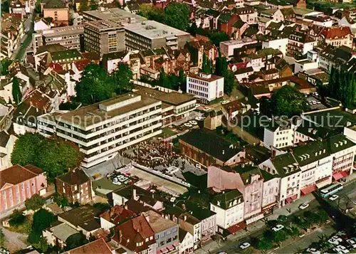 AK / Ansichtskarte Siegburg Rathaus Staedtisches Krankenhaus Fliegeraufnahme Kat. Siegburg