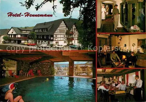 AK / Ansichtskarte Cobbenrode Sauerland Hotel Hennemann Hallenbad Restaurant Kat. Eslohe (Sauerland)