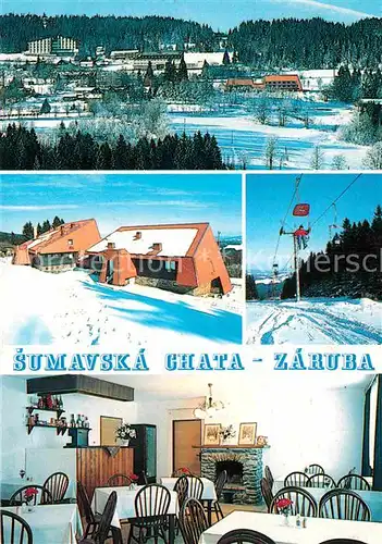 AK / Ansichtskarte Sumava Boehmerwald Sumavska Chata Zaruba Wintersportplatz Kat. Tschechische Republik