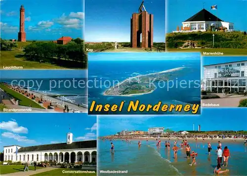 AK / Ansichtskarte Norderney Nordseebad Leuchtturm Strandpromenade Convensationshaus Badehaus  Kat. Norderney
