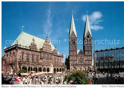 AK / Ansichtskarte Bremen Rathaus Marktplatz Sankt Petri Dom Parlamentsgebaeude Kat. Bremen