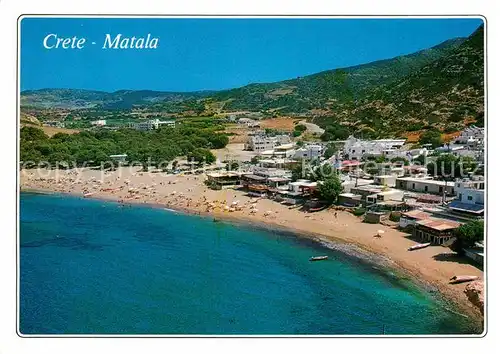AK / Ansichtskarte Matala Fliegeraufnahme Strand Kat. Insel Kreta