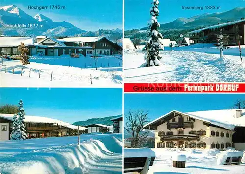 AK / Ansichtskarte Siegsdorf Oberbayern Ferienpark Voraus Winterpanorama Bayerische Alpen Kat. Siegsdorf