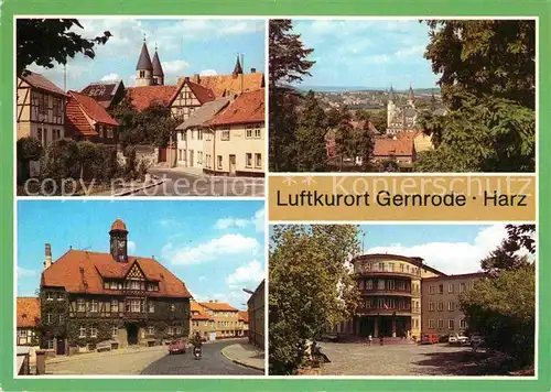 AK / Ansichtskarte Gernrode Harz Spittelplatz Bad Suederode Rathaus FDGB Erholungsheim Fritz Heckert Kat. Gernrode Harz