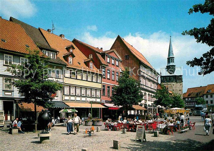 AK / Ansichtskarte Osterode Harz Fussgaengerzone Kornmarkt Kat ...