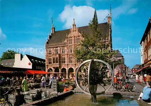 AK / Ansichtskarte Bocholt Westfalen Rathaus mit Europabrunnen Kat. Bocholt