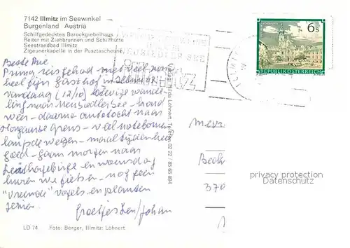 AK / Ansichtskarte Illmitz Schilfgedecktes Barockgiebelhaus Reiter mit Ziehbrunen Seestrandbad Illmitz Zigeunerkapelle Kat. Illmitz