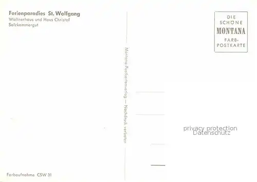 AK / Ansichtskarte St Wolfgang Salzkammergut Wallnerhaus und Haus Christof Kat. St. Wolfgang im Salzkammergut