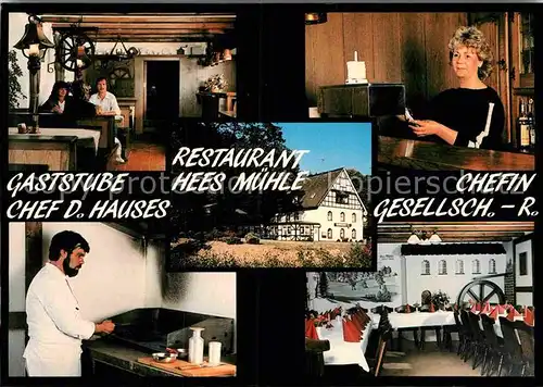 AK / Ansichtskarte Radevormwald Restaurant Cafe Hees Muehle Gaststube Chefin Kat. Radevormwald