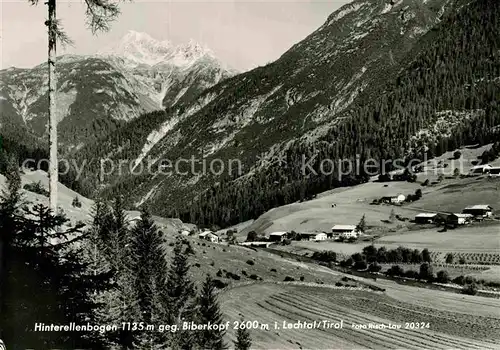 AK / Ansichtskarte Lechtal Hinterellenbogen mit Biberkopf Kat. Reutte Tirol