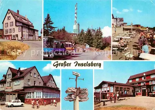 AK / Ansichtskarte Grosser Inselsberg Jugendherberge Theo Neubauer Berggasthof Terrasse HOG Gr Inselsberg Berggasthof Stoehr Kat. Brotterode