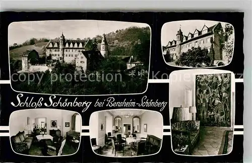 AK / Ansichtskarte Schoenberg Bensheim Schloss Schoenberg Gastraeume Kat. Bensheim