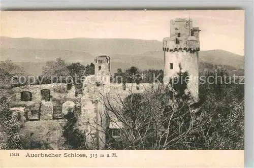 AK / Ansichtskarte Auerbach Bergstrasse Auerbacher Schloss Kat. Bensheim